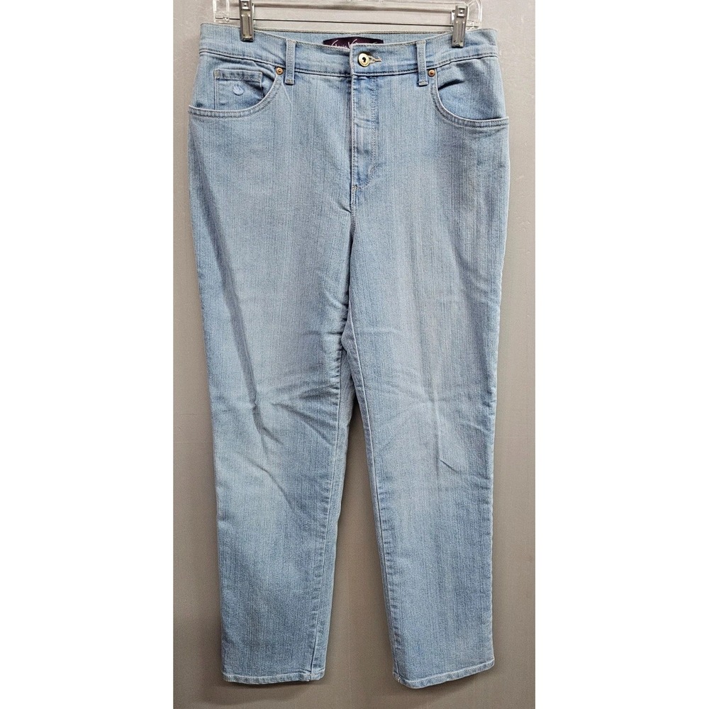 Gloria Vanderbilt Amanda Jeans Womens 10 Blue Medium Wash Tapered Leg Cotton